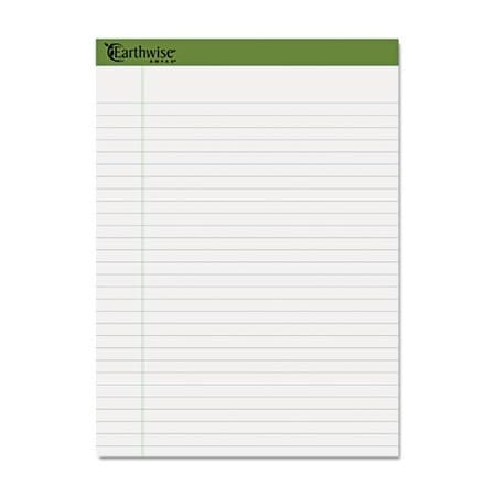 Ampad/ Of Amercn Pd&Ppr Ampad, EARTHWISE BY OXFORD RECYCLED PAD, LEGAL RULE, 8.5 X 11.75, WHITE, 4PK 40102